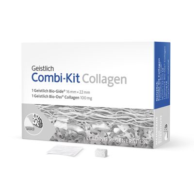 Geistlich Combi-Kit Collagen – Bio-Oss® Collagen 100 mg + Bio-Gide® 16 × 22 mm